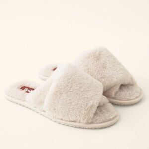 Sorel Women’s Go Mail Run Faux Fur Slippers Sz 7 Cream Cozy Comfy Lounge Holiday